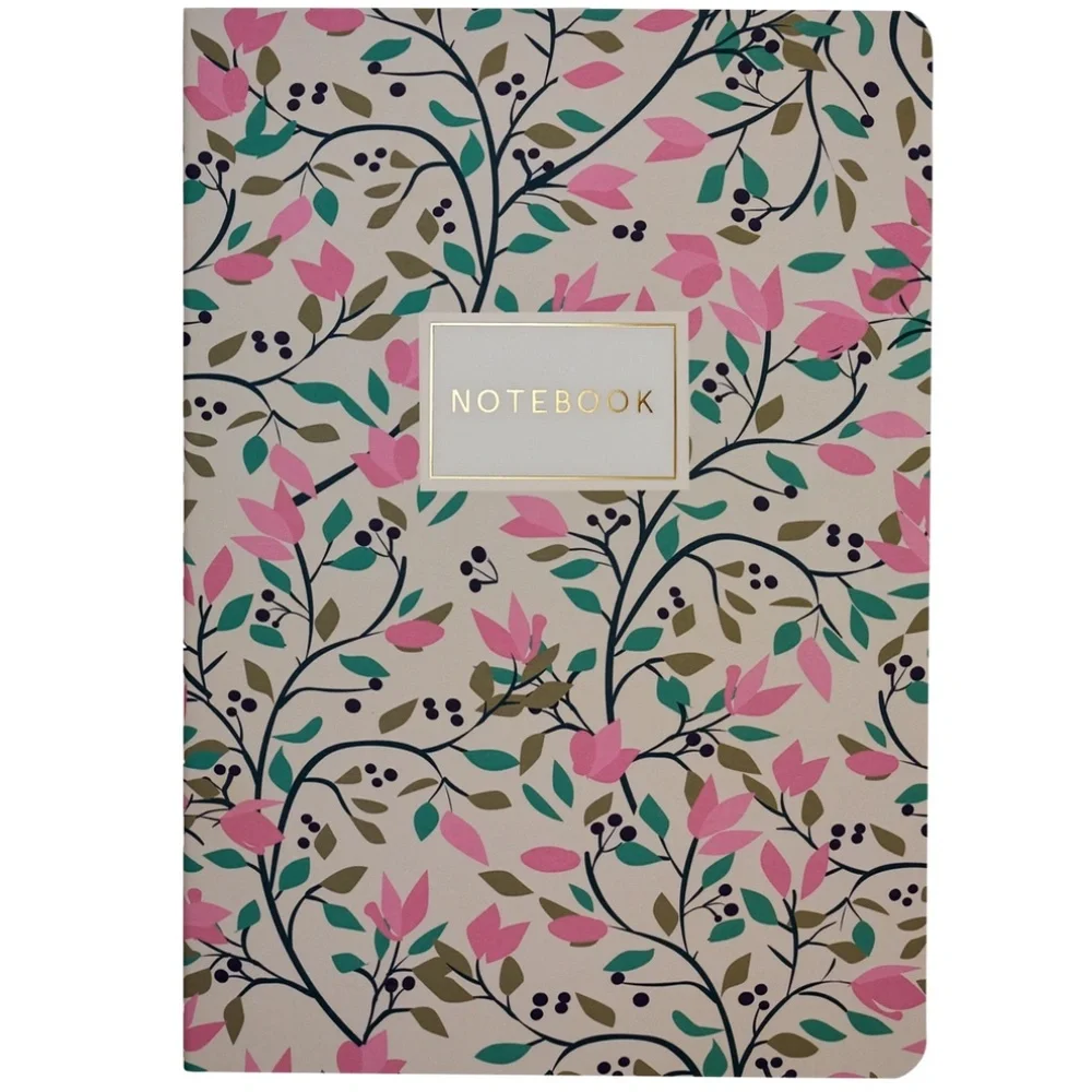 Soft Touch Spring Flowers Notebook – BV Bruno Visconti – Floral Journal A5 size